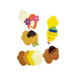 NOTAS ADHESIVAS CARAS ÉTNICAS 4 COLORES 18X13CM NIEFENVER 10U