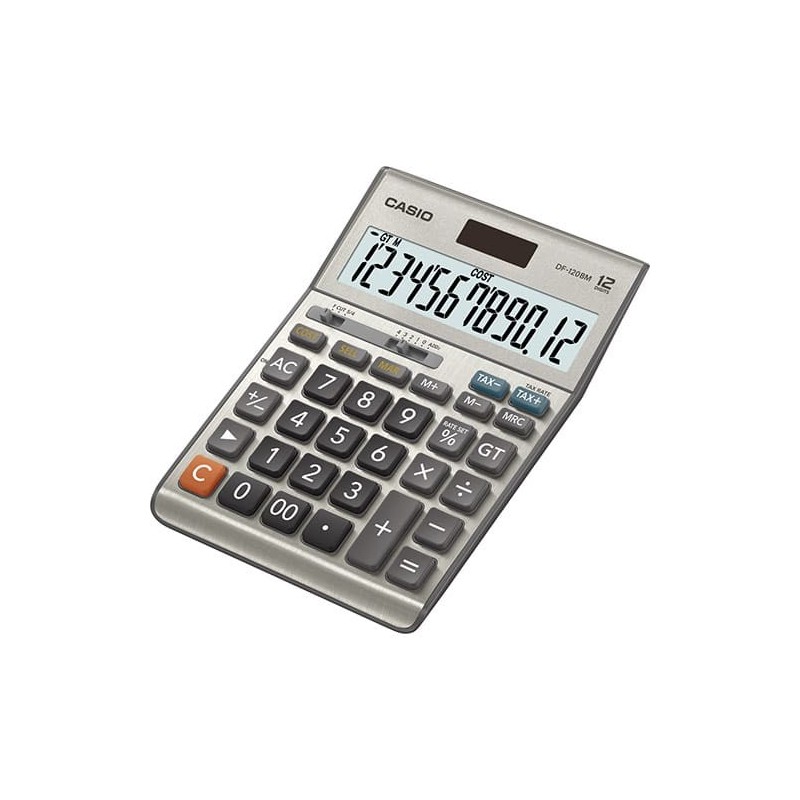 CALCULADORA CASIO DF-120BM SOBREMESA 12 DÍGITOS NEGRO/GRIS