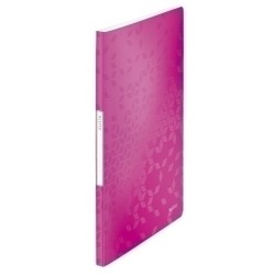 CARPETA LEITZ WOW PP A4 20 FUNDAS FUCSIA PACK 10