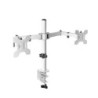 SOPORTE DOBLE MONITOR 27" BRAZO ARTICULADO BLANCO MARS GAMING