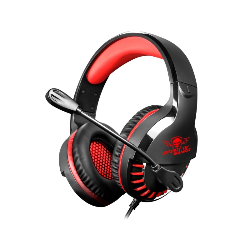 AURICULARES GAMING ALÁMBRICOS NEGRO Y ROJO PRO-H3 SPIRIT OF GAMER