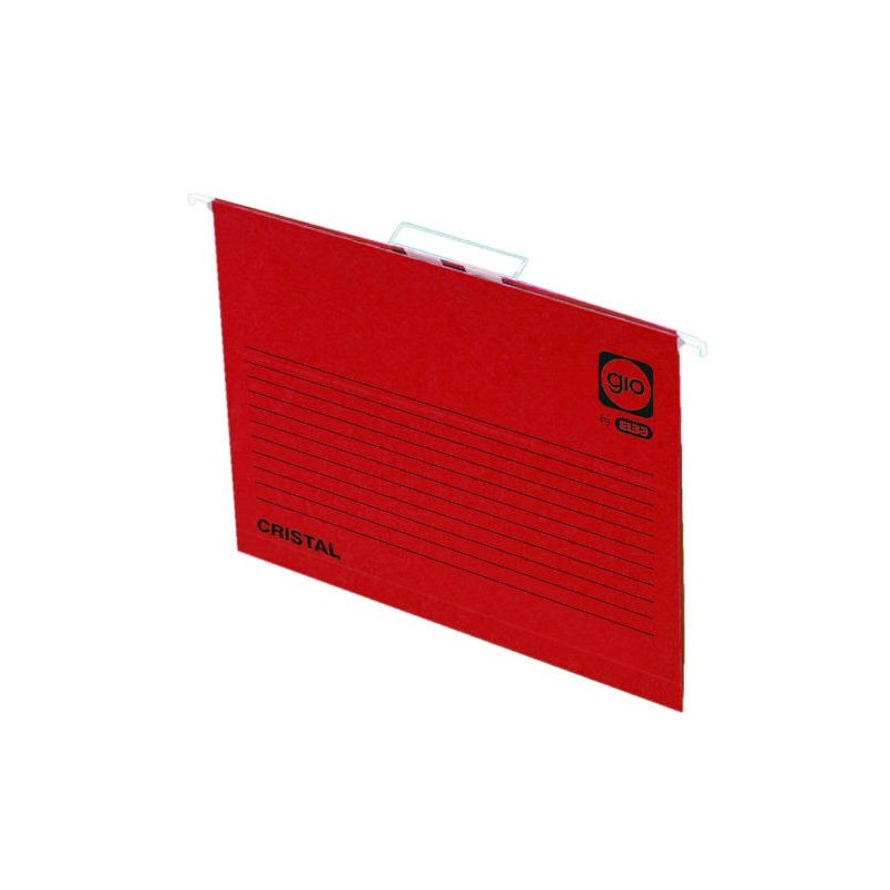 CARPETA ELBA COLGANTE VISOR LATERAL ROJO PACK 25