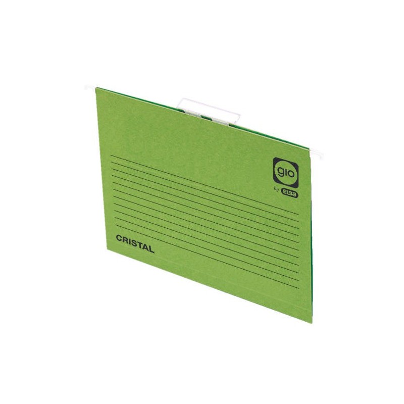 CARPETA ELBA COLGANTE VISOR LATERAL VERDE PACK 25