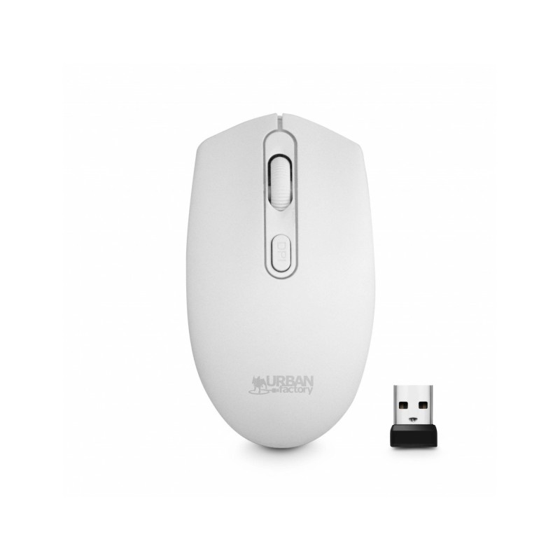 RATÓN INALÁMBRICO URBAN FACTORY FREE 1600DPI BLANCO