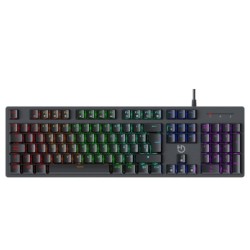 TECLADO GAMING HIDITEC GK400 USB QWERTY NEGRO CON ILUMINACIÓN ARGB