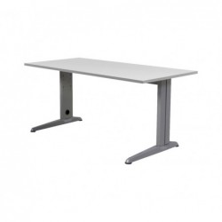 MESA ROCADA SERIE WORK 200x80cm ALUMINIO-GRIS