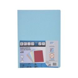 ELBA PACK 50 SUBCARPETAS A4 185G AZUL