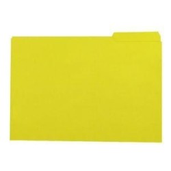 SUBCARPETA PESTAÑA LATERAL IZQUIERDA CARTULINA AMARILLO ELBA 50U