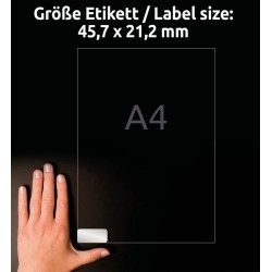 ETIQUETAS ALTA RESISTENCIA PLATA 45,7X21,2MM AVERY