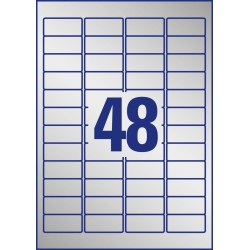 ETIQUETAS ALTA RESISTENCIA PLATA 45,7X21,2MM AVERY