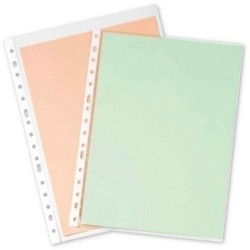 FUNDAS MULTITALADRO PP 90 MICRAS CRISTAL A4 PARDO