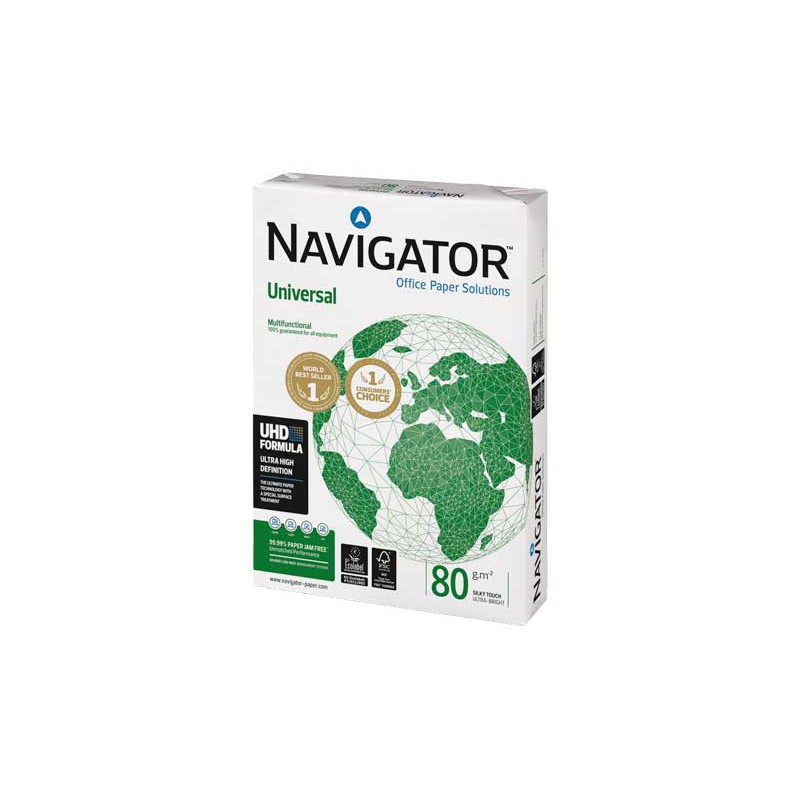 CAJA 5 PAQUETES 500h PAPEL NAVIGATOR UNIVERSAL A4