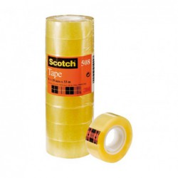 PACK 8 ROLLOS CINTA ADHESIVA SCOTCH 508 19mm x 33m