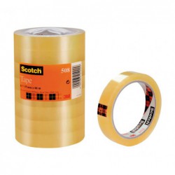 PACK 8 ROLLOS CINTA ADHESIVA SCOTCH 508 19mm x 66m