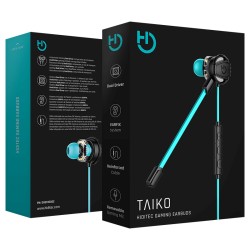 AURICULARES GAMING NEGRO Y TURQUESA TAIKO HIDITEC
