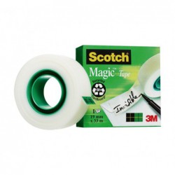 CINTA ADHESIVA INVISIBLE SCOTCH MAGIC 19 mm x 33 m