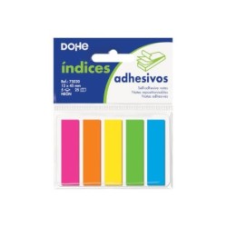 ÍNDICES ADHESIVOS 5X25U NEÓN 12X45MM DOHE