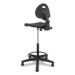 TABURETE PATERNA ERGONÓMICO NEGRO PIQUERAS Y CRESPO