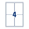 ETIQUETA TRANSPARENTE A4 ANTIBACTERIANA 139X99,1MM AVERY