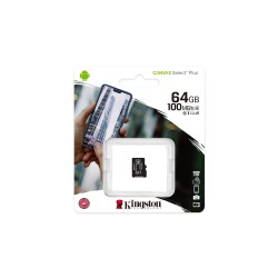 TARJETA MICROSD 64GB UHS-I CLASE 10 KINGSTON CANVAS SELECT PLUS