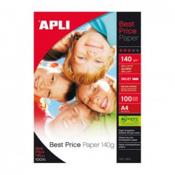 PAQUETE 100h PAPEL APLI BEST PRICE 140gr