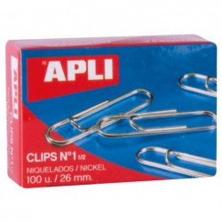 CAJA 100 CLIPS APLI Nº 1,5...