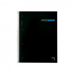 CUADERNO ESPIRAL PACSA SUPERBLOCK  A4 5x5 4 TALADROS 160h