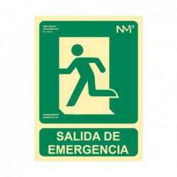 PLACA HOMOLOGADA ARCHIVO 2000 "SALIDA DE EMERGENCIA"