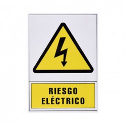 PLACA NORMALIZADA ARCHIVO 2000 PVC "RIESGO ELECTRICO"