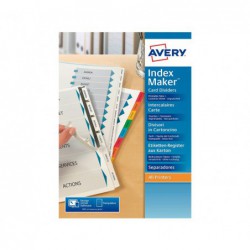 SEPARADORES SIN PERFORAR AVERY INDEX MAKER 6 POSICIONES