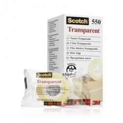 CAJA 8 ROLLOS CINTA TRANSPARENTE 19 MM × 33 M SCOTCH