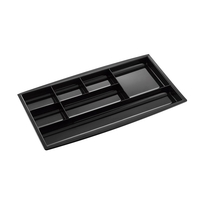 Bandeja Organizadora Cep Con 9 Compartimentos Poliestireno Color Negro  Especial Para Snack 205x216x126 Mm — Firpack
