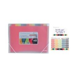 CLASIFICADOR A4+ 12 DIVISIONES CON GOMAS VITAL COLORS OFFICE BOX