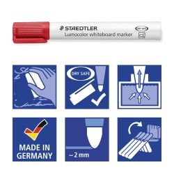 MARCADOR PIZARRA LUMOCOLOR 351 MAGENTA PACK 10 STAEDTLER