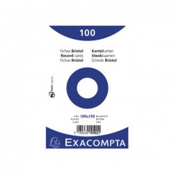 PACK 100 FICHAS EXACOMPTA LISAS 100x150mm