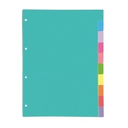 SEPARADORES CARTULINA A4 10 PCS OXFORD