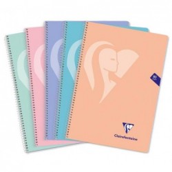PACK 5 CUADERNOS CLAIREFONTAINE "MIMESYS" Fº COLORES PASTEL TAPA BLANDA