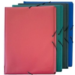 CARPETA GRAFOPLAS ESCOLAR PVC GRANATE 1/4 SOLAPAS