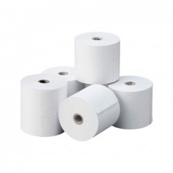 PAQUETE 10 ROLLOS PAPEL SUMADORA FABRISA 75x65mm 1 COPIA