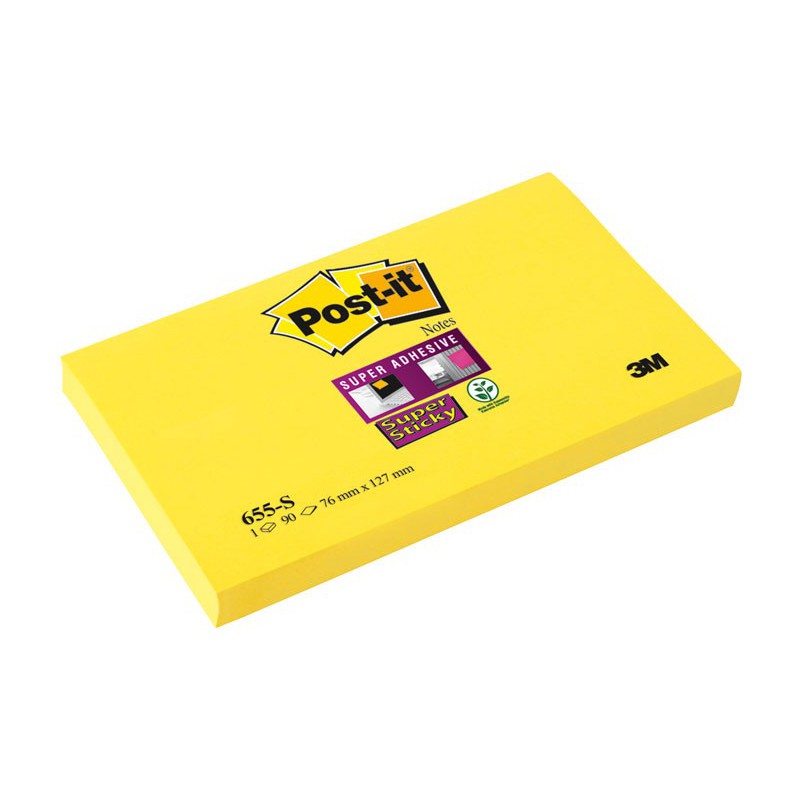PACK 12 BLOCS NOTAS POST-IT SUPER STICKY 76x127mm