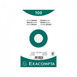 PACK 100 FICHAS EXACOMPTA HORIZONTAL 125x200mm