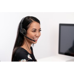 AURICULARES ALÁMBRICOS NEGROS VOICE UC28 AXTEL