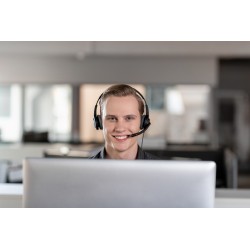 AURICULARES ALÁMBRICOS NEGROS VOICE UC28 AXTEL