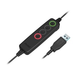 AURICULARES ALÁMBRICOS NEGROS VOICE UC28 AXTEL