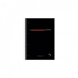 CUADERNO NEGRO PACSA PREMIUM 160h A4 MICROPERFORADO 5x5 CON GRECA