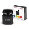 AURICULARES INALÁMBRICOS NEGROS TWS-02 SAVIO