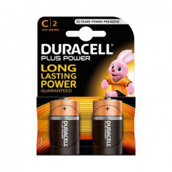 PACK 2 PILAS DURACELL ALCALINAS PLUS POWER C