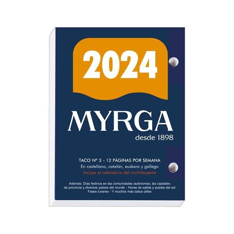 CALENDARIO 2024 MYRGA "TACO Nº3" 8,3x11cm