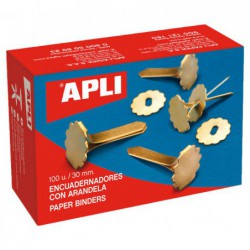 CAJA 100 ENCUADERNADORES APLI CON ARANDELA 40mm