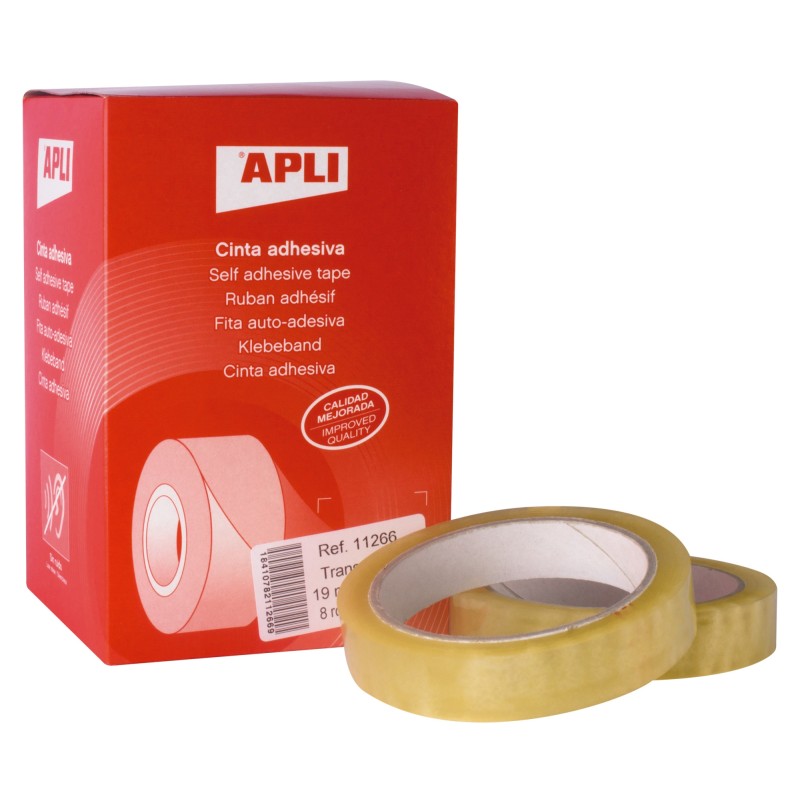 CINTA ADHESIVA APLI 11266 PACK 8 TRANSPARENTE